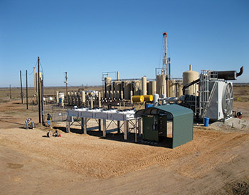 Green Machine in operation at a Valerus compression site in Jackson County, Texas.